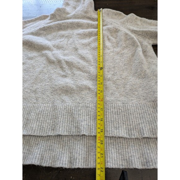 J Crew Merino Wool Alpaca Sweater Hi Low Turtleneck Cozy Medium - Picture 10 of 10
